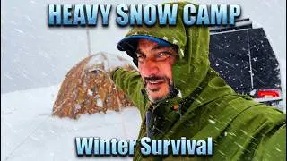 BLIZZARD!  Snow Camping In A Hot Tent