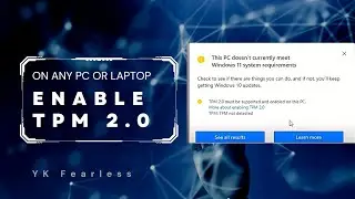 How to enable TPM on your Pc or laptop