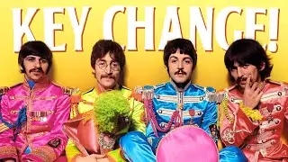 How many Beatles songs change key?