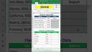 Combine and split text using FlashFill Tool In Excel 