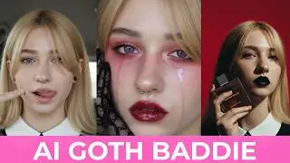 Realistic AI Goth Baddie Influencer Using Only Free AI Tools and made money.