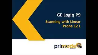 Scanning in GE Logiq P9 ultrasound machine with Linear probe 12L