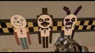 PURPLE GUY JUMPSCARE! - GMod FNAF 1/2 Map & FNAF 4 Ragdoll Mod