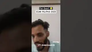 Someone please send this video to ICAR  | ICAR PG PhD Exam 2023