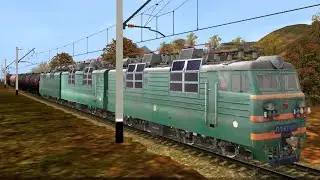 вл80т-1001 с грузовым поездом. Trainz android
