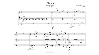 Eunjae Oh: Planck for Piano, Op. 8a (2023)