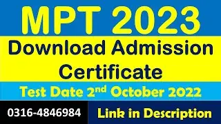 Download Admission Certificate For CSS 2023 MPT | Roll Number Slip Screening Test 2023