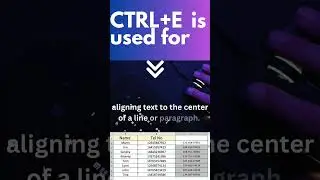 Shortcut Key CTRL+E  #shorts
