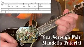 Easy Mandolin Tutorial: Scarborough Fair w/tabs