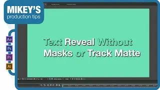 Text reveal without masks or track mattes in After Effects