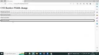 How to change border width in CSS | CSS border width property