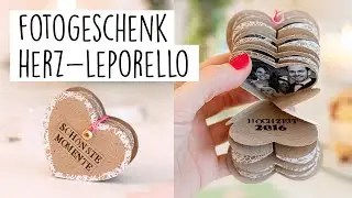 DIY Leporello als Fotogeschenk:Geschenk zum Valentinstag basteln