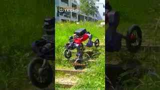 The Wheeled Robot Performs Incredible Movements.