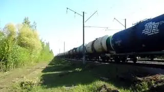 товарный поезд около ул.Баженова  (10.05.2016)