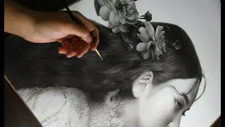 Simplest way to Draw Realistic Hair- Jisoo (BlackPink)- Part 3