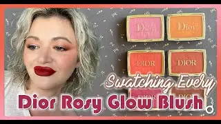 SWATCHING ALL 6 DIOR ROSY GLOW BLUSHES | Fair Skin Try-On + Review | BombshelRebeka