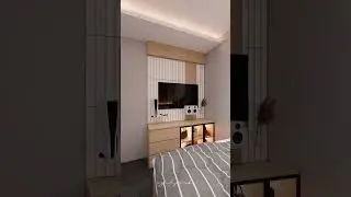 dekorasi kamar pasutri yang sempit tapi tetap nyaman #desainkamar #bedroomdesign #shorts