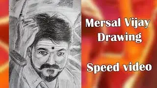 mersal vijay drawing - speed video  - balajidesign1000