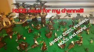 HUGE news for the channel!! 2025 update, reviews,MOCS and Lego star wars collection.