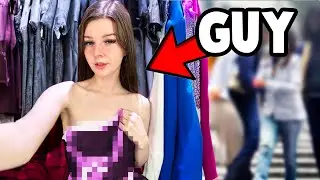 SWIMSUIT SHOPPING DRESSED AS A GIRL..
