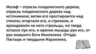 Библия, Ветхий Завет. Бытие 49:22-26