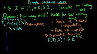 Example likelihood model: waiting times between beer orders