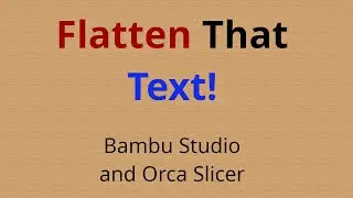 Make Flush Text With Bambu Studio