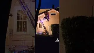 Yeah, putting lights up gone wrong 