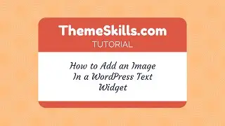 How to Add an Image in a WordPress Text Widget