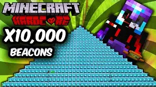 I made 10,000 Beacons In MINECRAFT HARDCORE