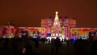 Световое шоу в Самаре от Аэрофлот. Самая красивая ёлка. Самая красивая площадь в Европе.