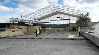 COMBISAFE - UBIX® Temporary Roofing System in operation