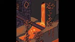 I drew the Terraria Underworld in Isometric Pixel Art style
