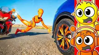Reacting to SUPER UNLUCKY CAR CRASHES! (BeamNG Drive)