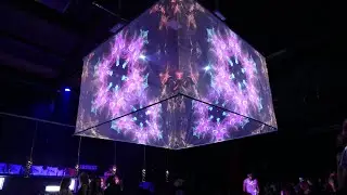 3D holo cube - immersive video mapping stage for clubbing