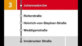 VAG Freiburg (Breisgau) Ansagen • Stadtbahnlinie 3 • Haid – Hauptbahnhof – Vauban
