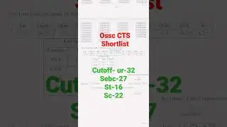 Ossc CTS prilim cut off released || UR- 32 selection #ossc #ossccgl2023 #odisha #cts
