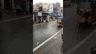హైదరాబాద్ లో బారి వర్షా #rain #hyderabad #varsham #nonstop #nature
