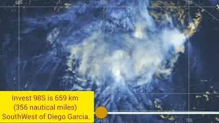 Cyclone #Invest_98S Mar 28, 2021, Sun | 659 km SouthWest of #Diego_Garcia.