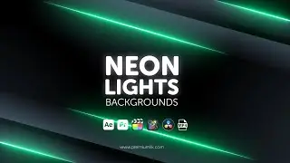 Neon Lights Backgrounds (After Effects - Premiere Pro Mogrts - 4K MP4)