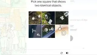 Pick one square that shows two identical items