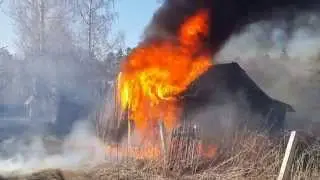 Пожар в садах