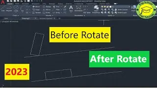 AutoCAD Rotate Object to Match Line | AutoCAD Rotate Object to Align
