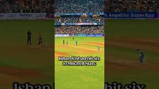 Ishan kishan hit Six🔥 to Mitchell Starc #rizwanali #cricket #ipl #shorts #cricketshorts #mumbai