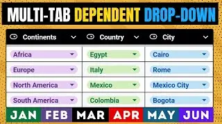 Google Sheets: Advanced Multi-TAB Dependent Dropdown Data Validation Tutorial