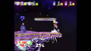 How to Ledge Hop Double Laser with Falco in Super Smash Brothers Melee with Controller Inputs