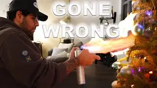 I LIT MY CHRISTMAS TREE ON FIRE *GONE WRONG*