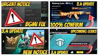 🔴Sad News | 0.9 Update | Wandering AKM Upgradable Gun Confirm | A9 Royal pass Reward | 3.4 Update