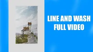 Line and Wash Watercolor video in full real time for beginner by Nil Rocha Crooked Lines draw paint