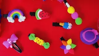How To Make Hair Clip With Super Clay। Hair Accessories Made With Clay ।